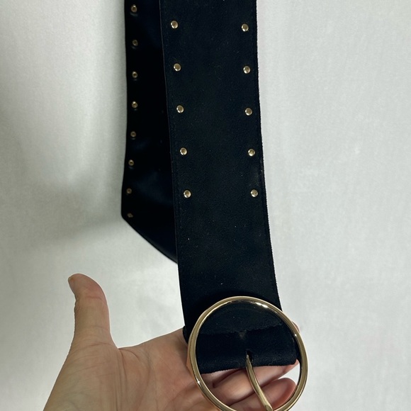 Linea Pelle Belle suede black belt - medium - Picture 2 of 4